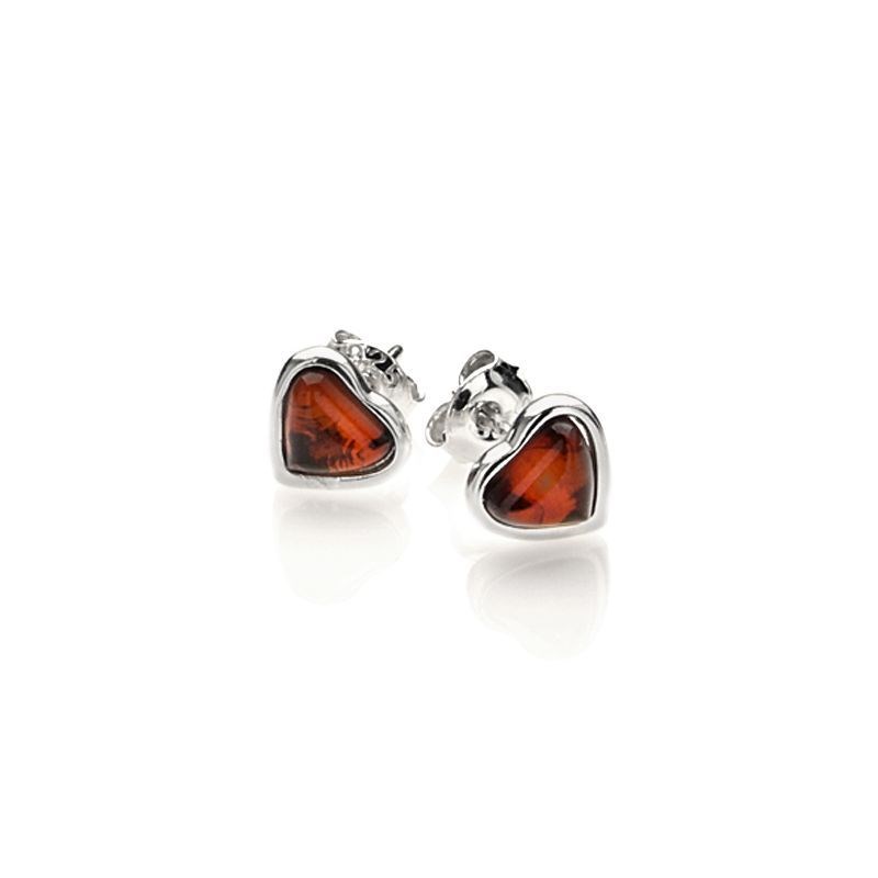 Boucle d'oreille argent 925 Ambre veritable de la mer Baltique