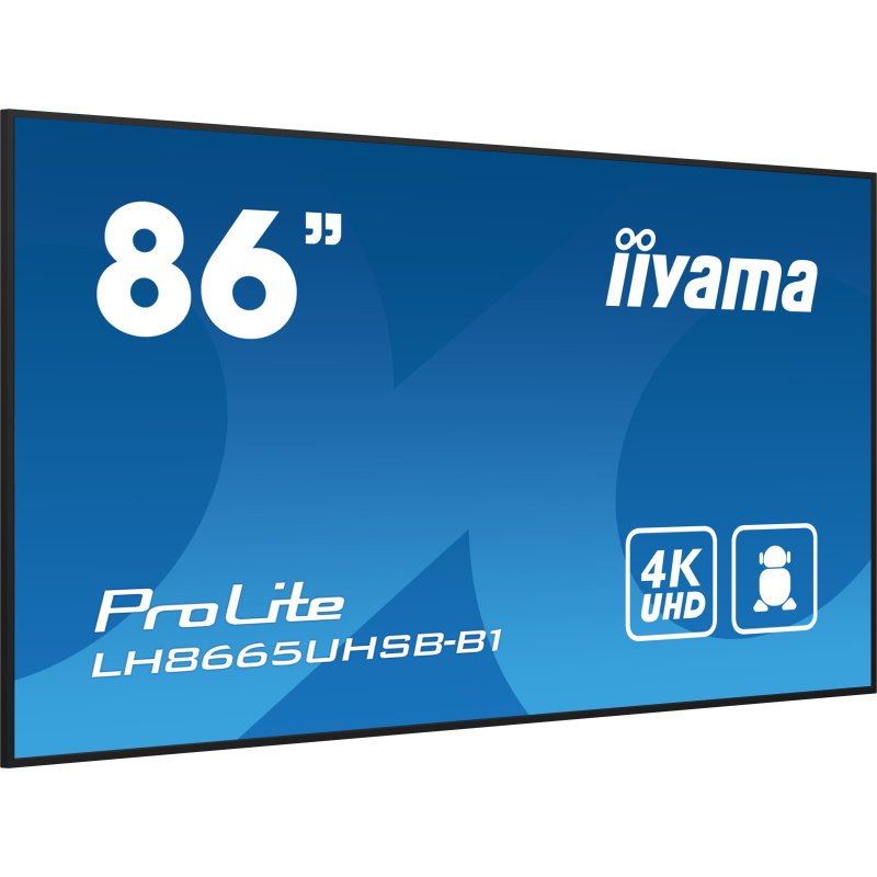 iiyama LH8665UHSB-B1 Écran d'affichage dynamique En forme de kiosk 2,18 m (86
