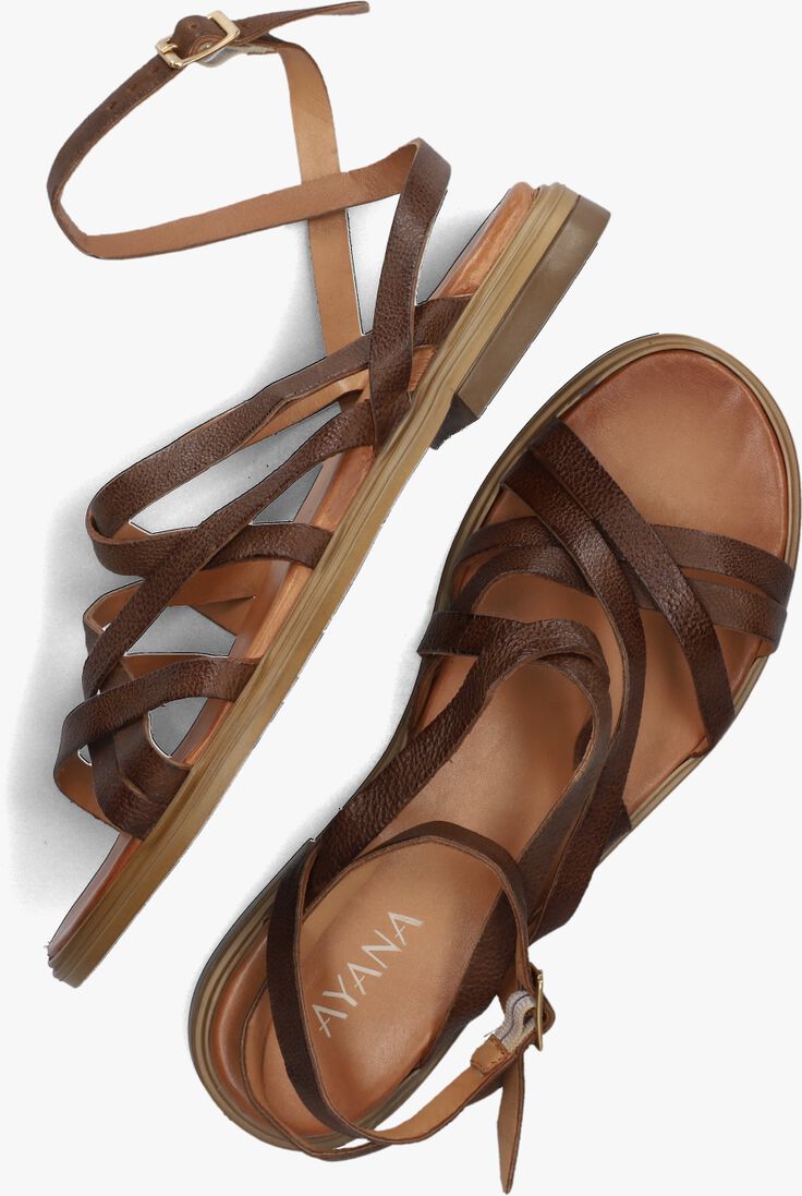 cognac ayana platte sandalen m05089