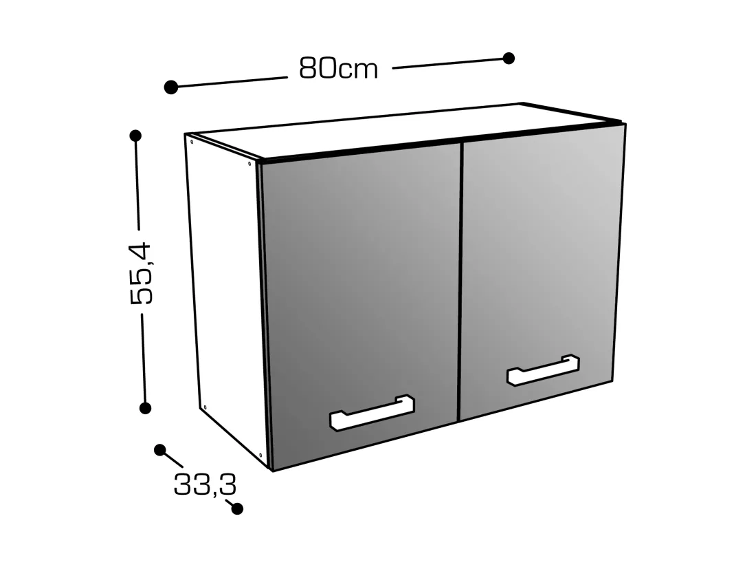Cuisine complète - Avec plan de travail 240 cm - Naturel & Noir - TRATTORIA