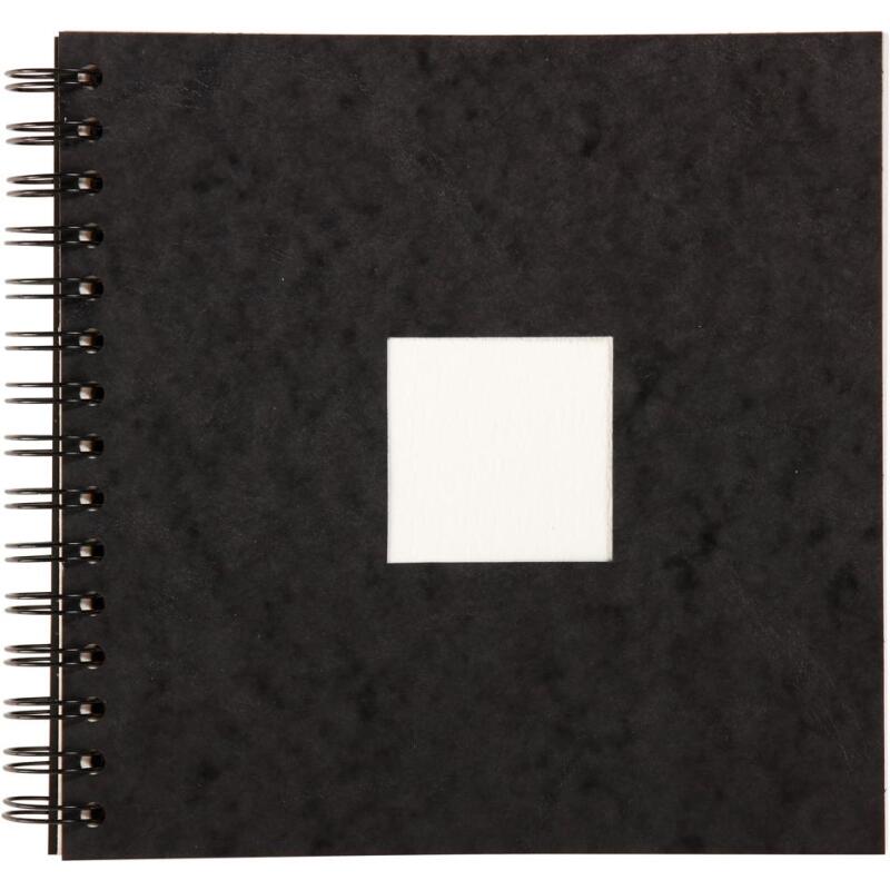 Carnet de Voyage aquarelle spiralé 20F 20x20cm 300g - Noir
