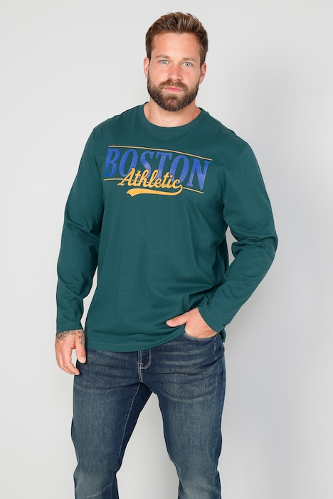 Boston Park Langarmshirt, großer Print, Rundhals