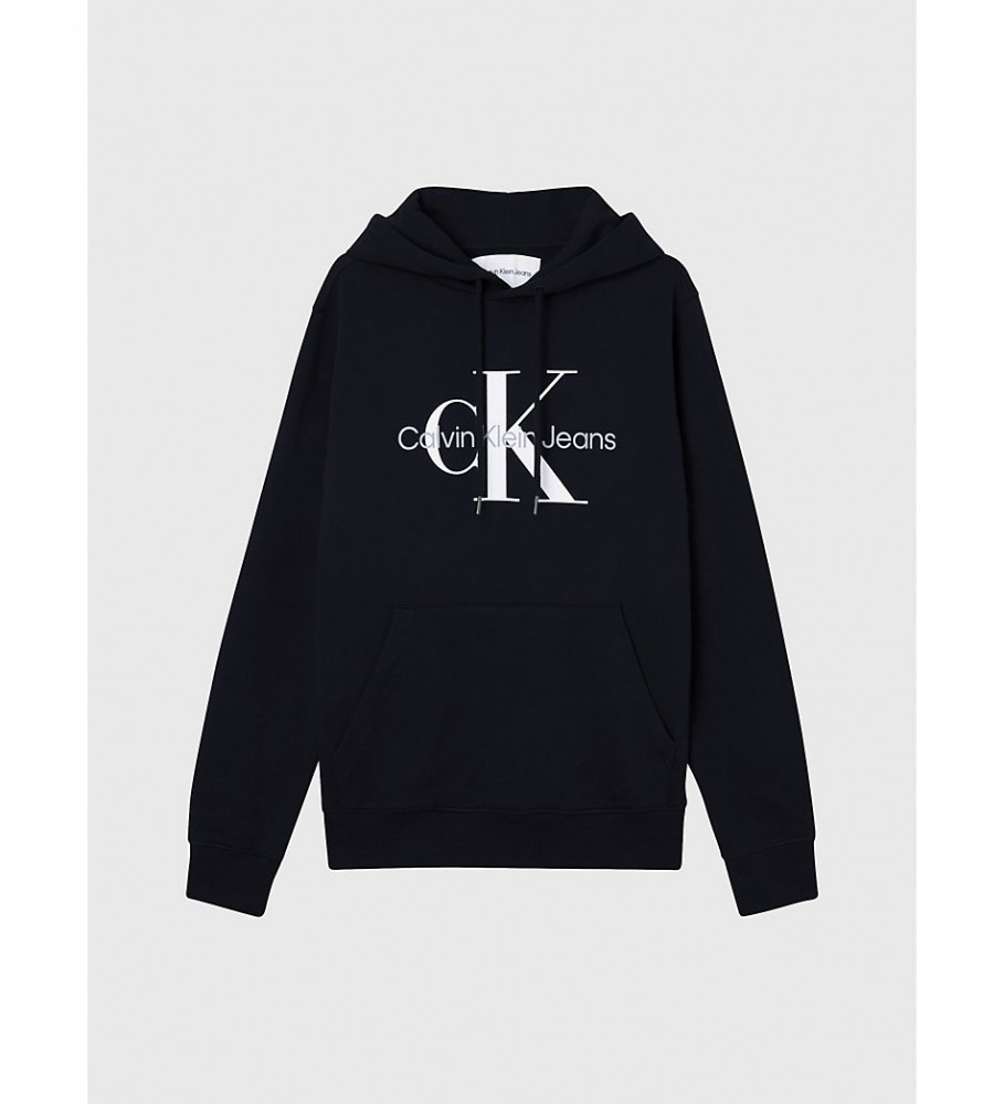 Moletom com capuz Calvin Klein Jeans Monogram - Preto