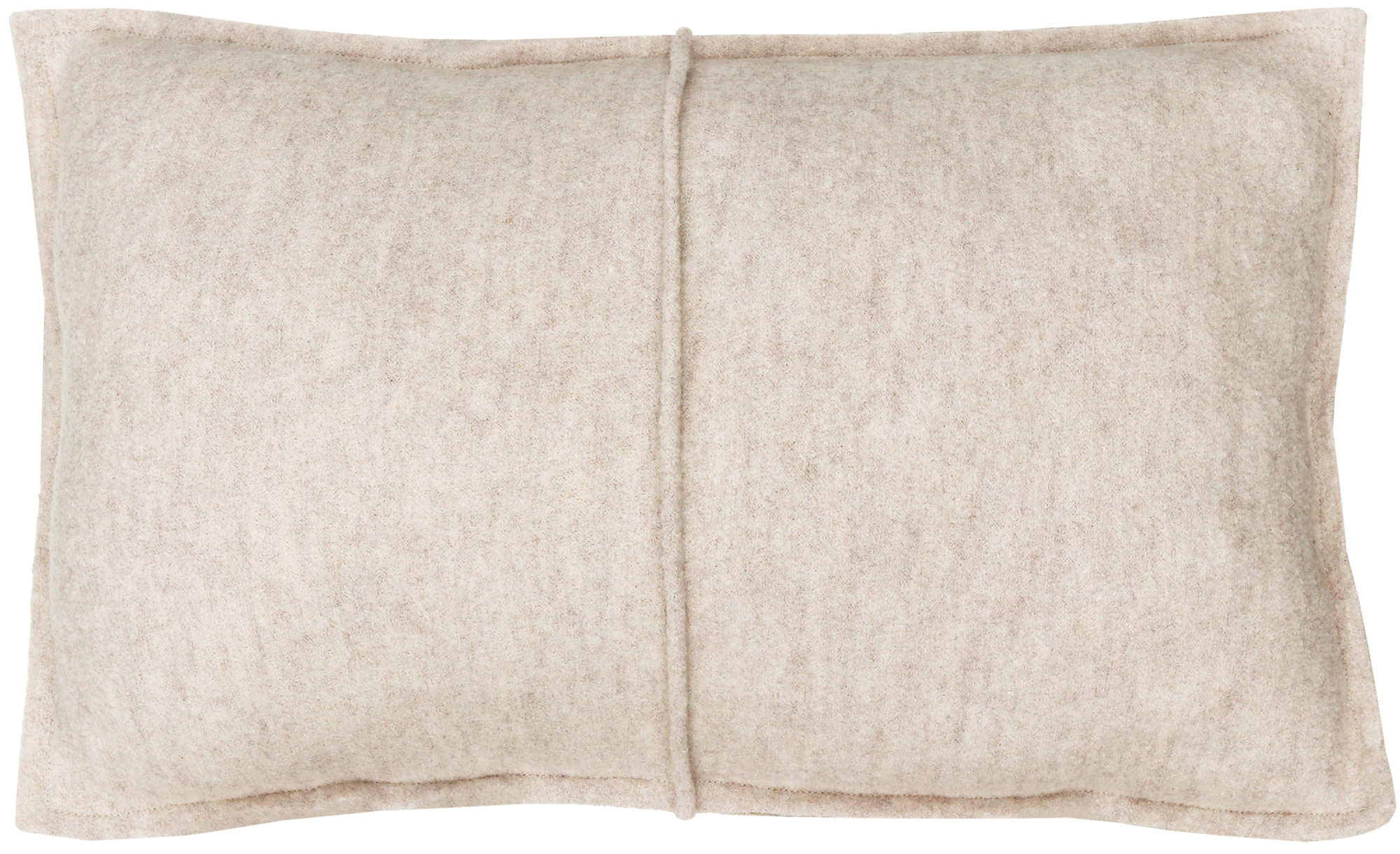 kussen boiled wool naad kiezel rechthoek