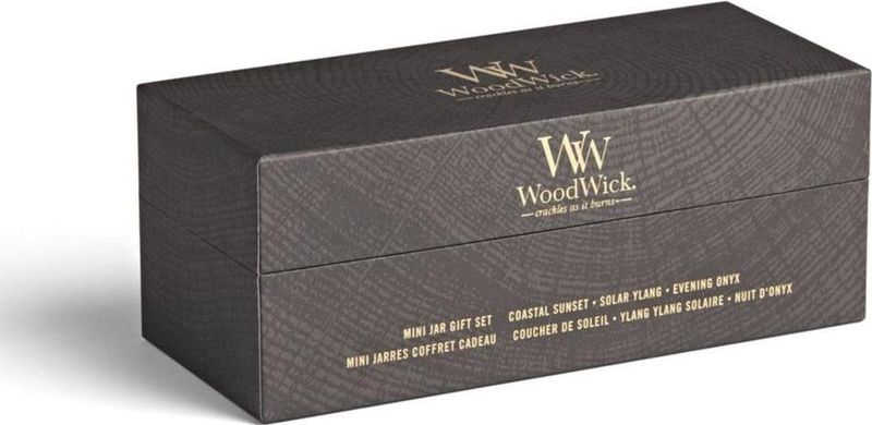 Woodwick - Gift Set - Geurkaarsen - Evening Onyx & Solar Ylang & Coastal Sunset