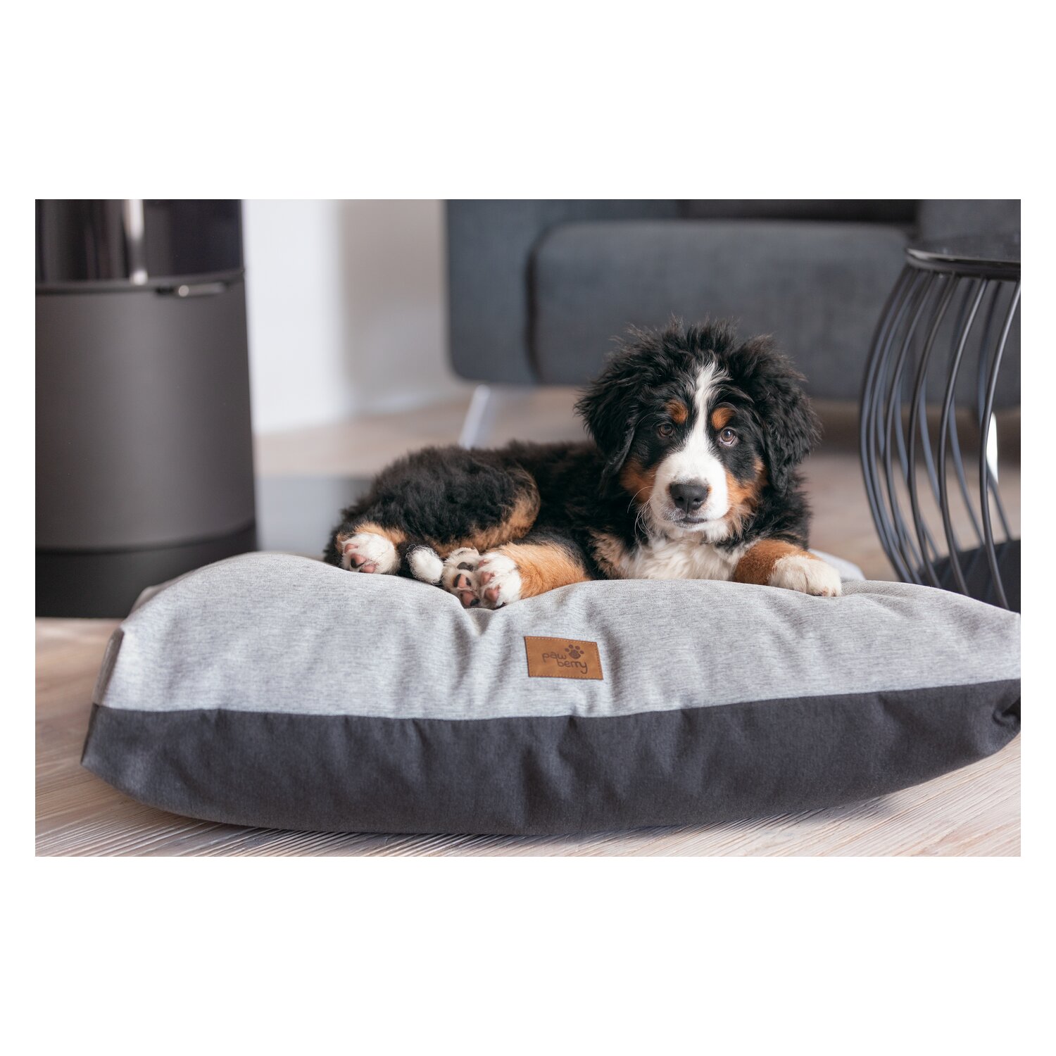 pawberry Hunde-Liegekissen Zibo  - grey/darkgrey