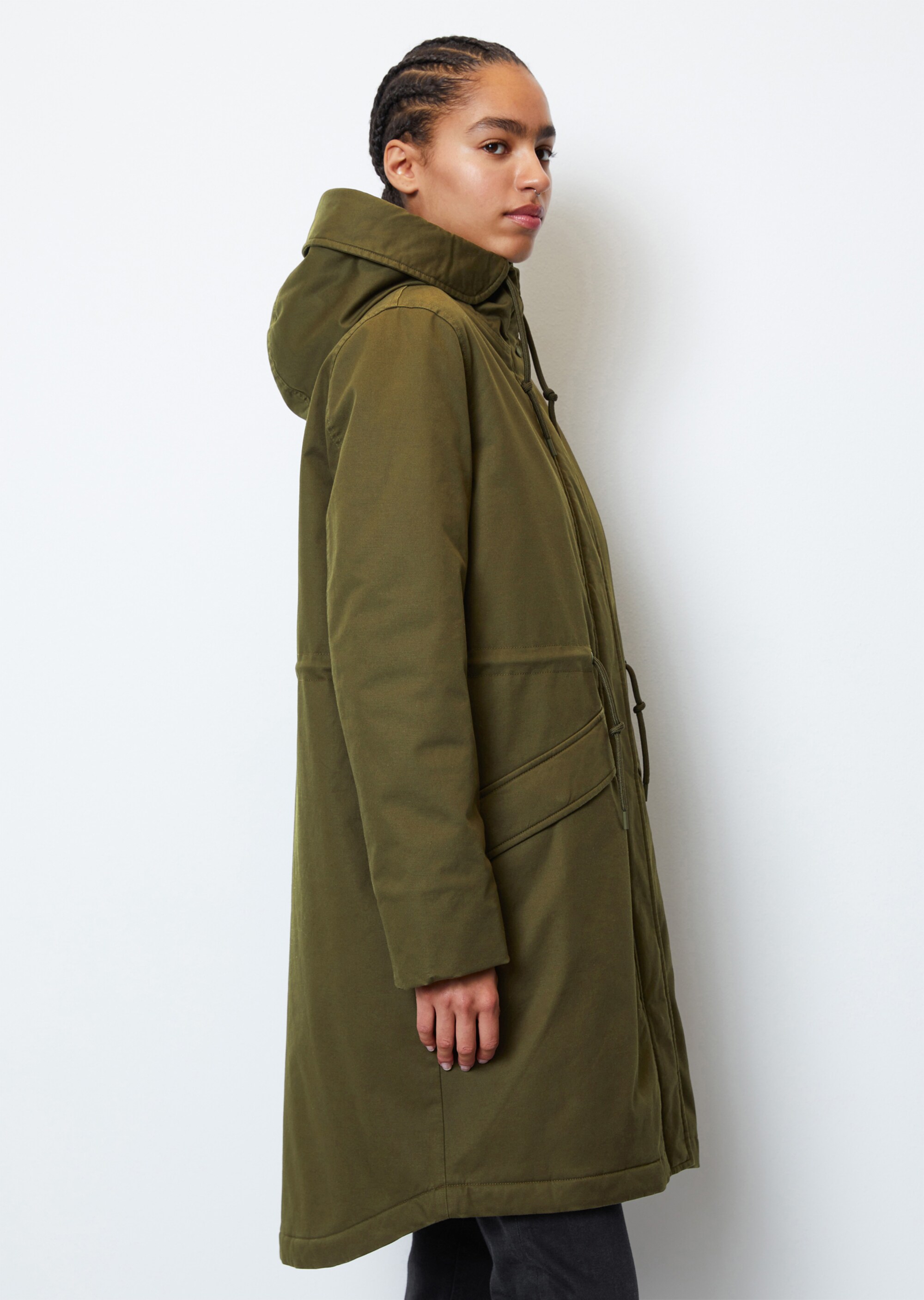 Parka mit Kapuze regularaus Organic Cotton