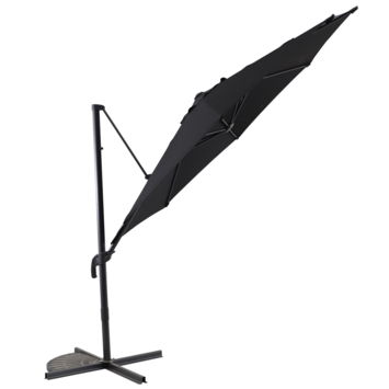 Zweefparasol Miami Zwart