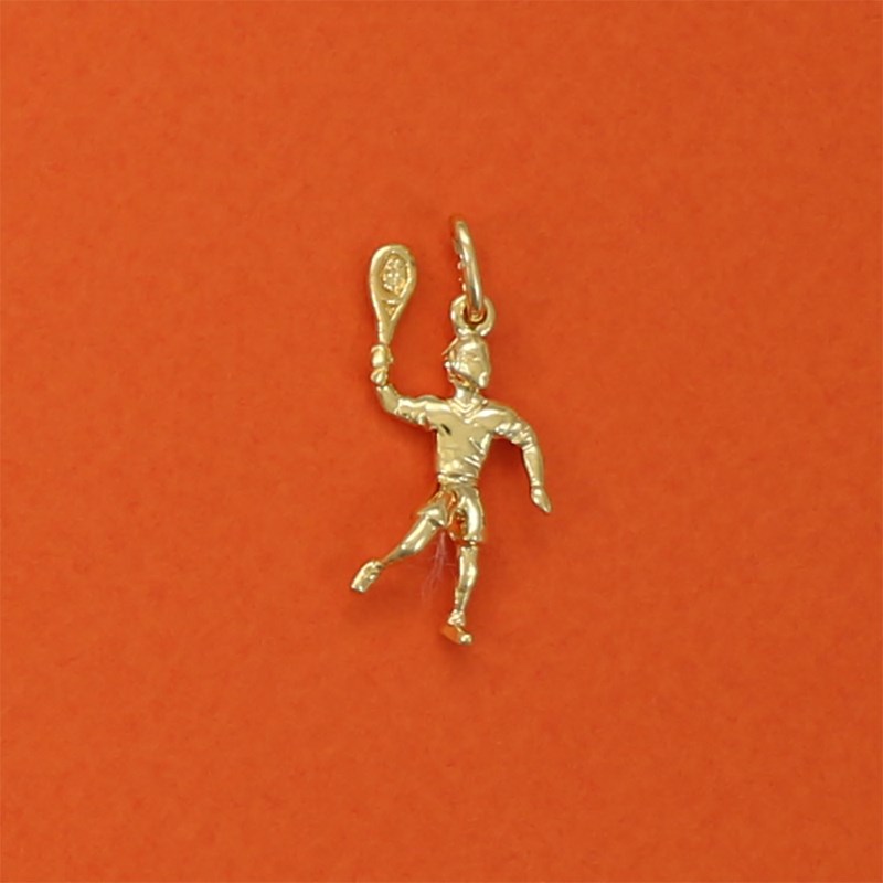 Pendentif joueur de tennis - Plaqué or