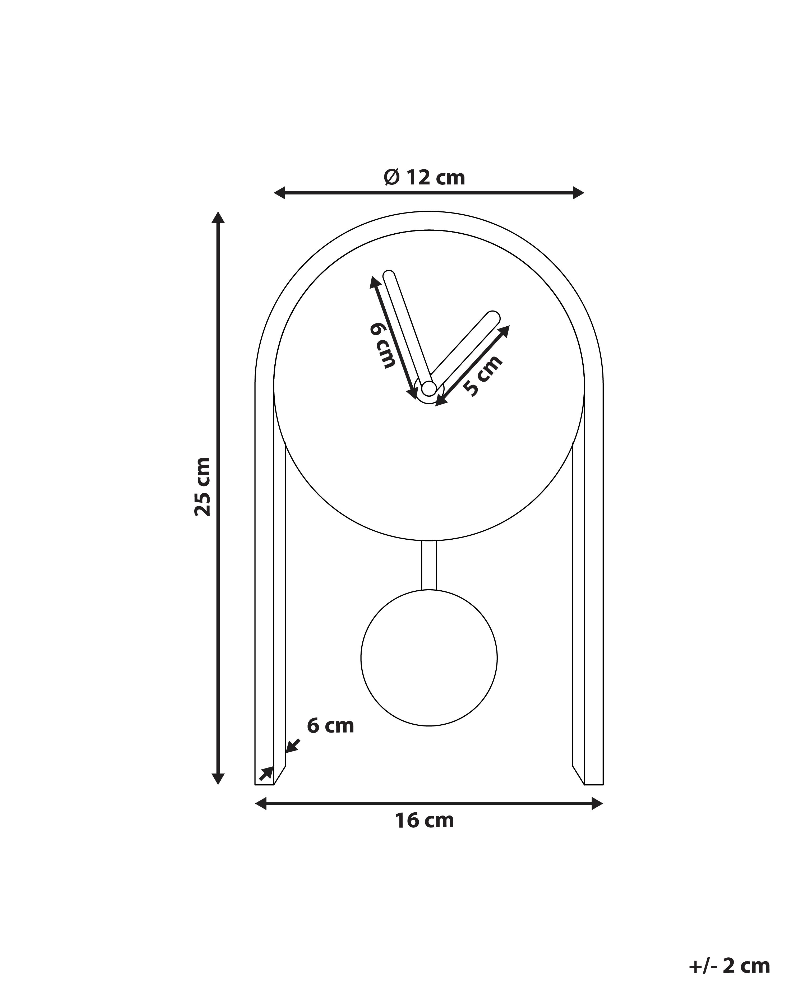 Klok BLATTEN 16 cm Zwart