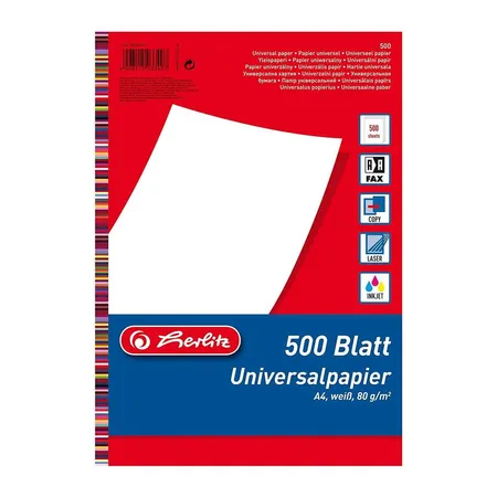 Herlitz Universalpapier DIN A4, 80g, weiß, 500 Blatt