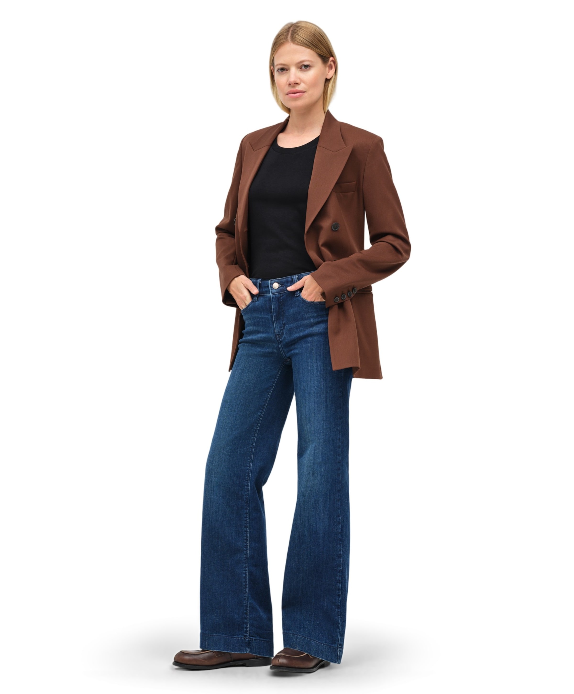 MAC DREAM WIDE dames jeans blauw