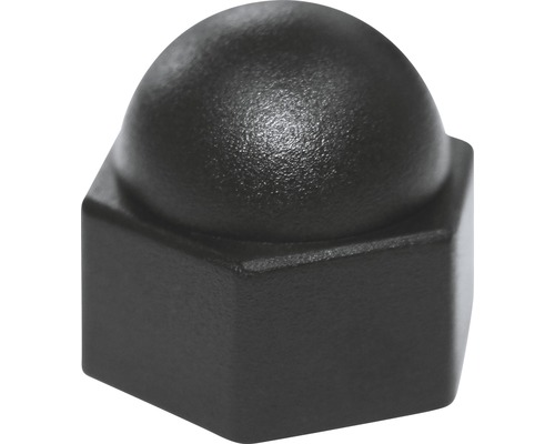 Zeshoekige beschermkap, vierkant, 5 mm, zwart, 100 stuks