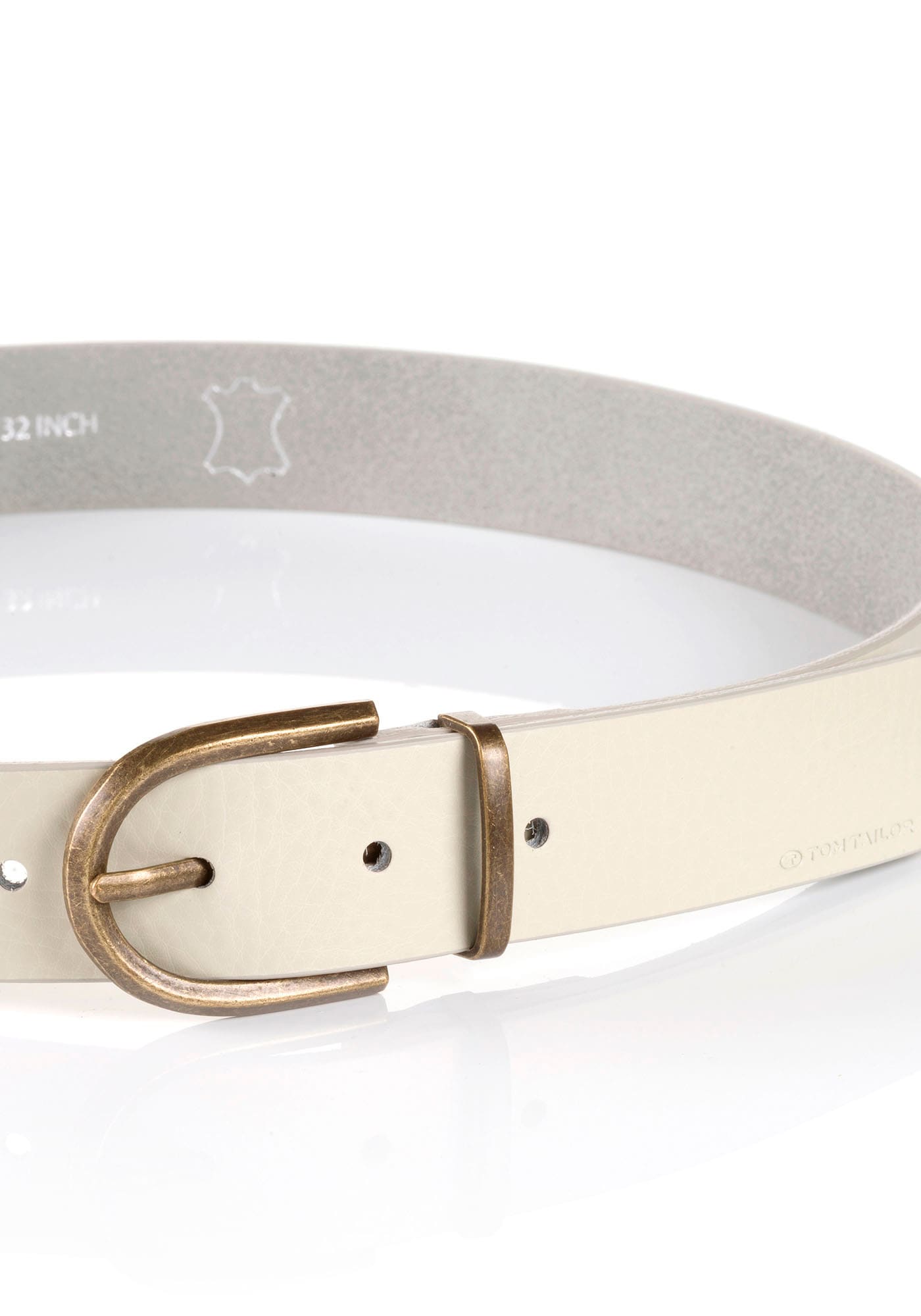 TOM TAILOR Ledergürtel »TTSYLKE« 3 cm breiter Damengürtel, Schliesse im Vintage-Look, reines Leder