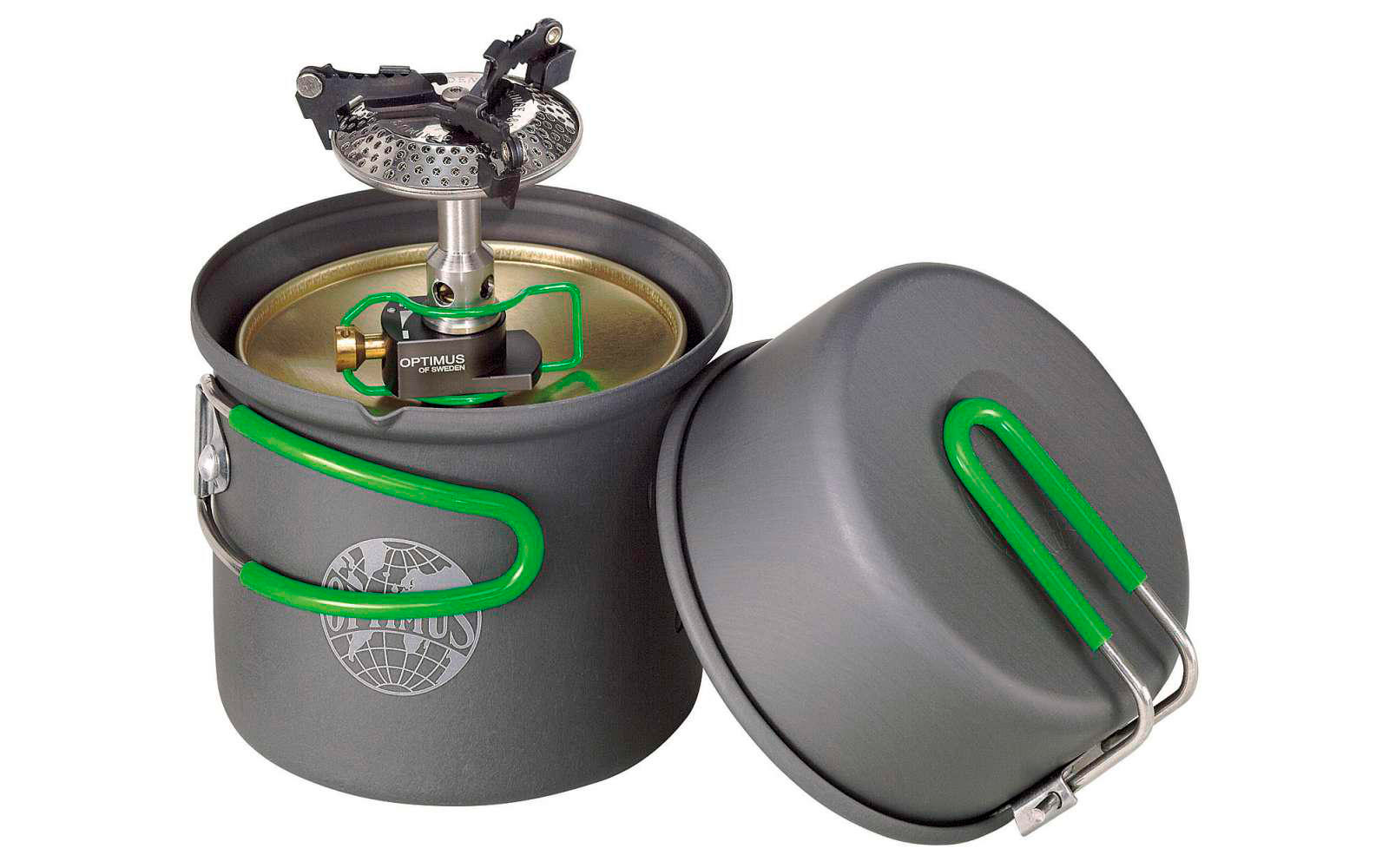 Optimus Crux Lite mit Terra Solo Kochset 0,6 Liter Gaskocher
