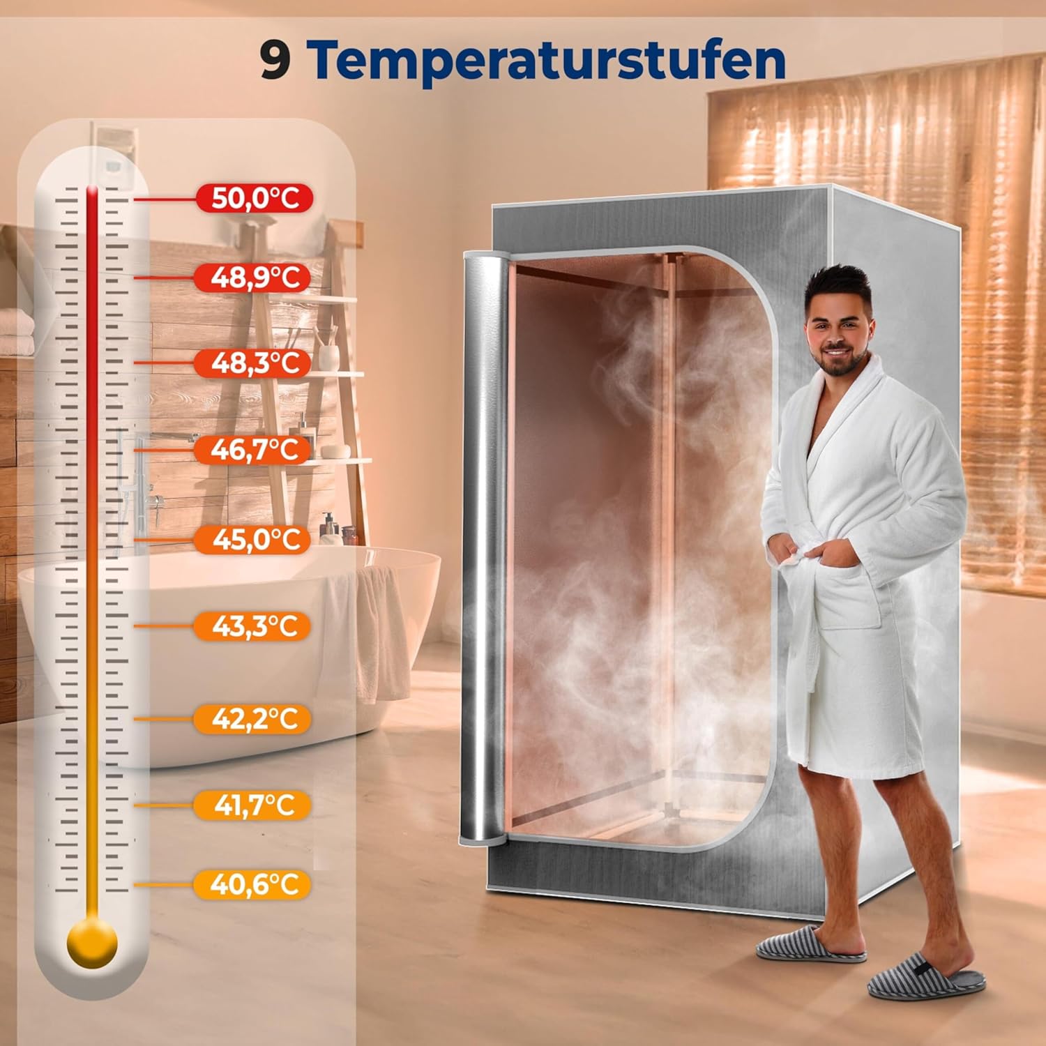SereneLife Portable Sauna for Home, Steam Sauna Tent with 4L Steamer, Folding Sauna Chair, Compact Personal Detox Sauna, Remote Control In-Home Spa, 71