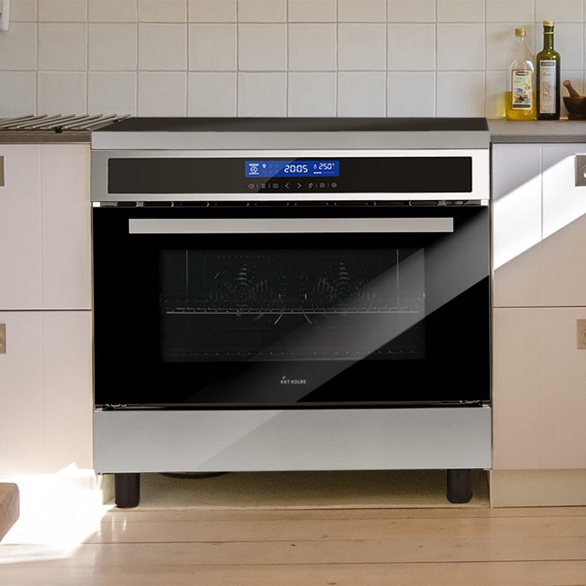 KKT KOLBE Kochzentrum | Standherd mit Induktionskochfeld | 90cm | 108 l | 4 Zonen | 15 Heizstufen | Teleskopauszug | Drehspieß | Grill | SensorTouch | CC9001IND