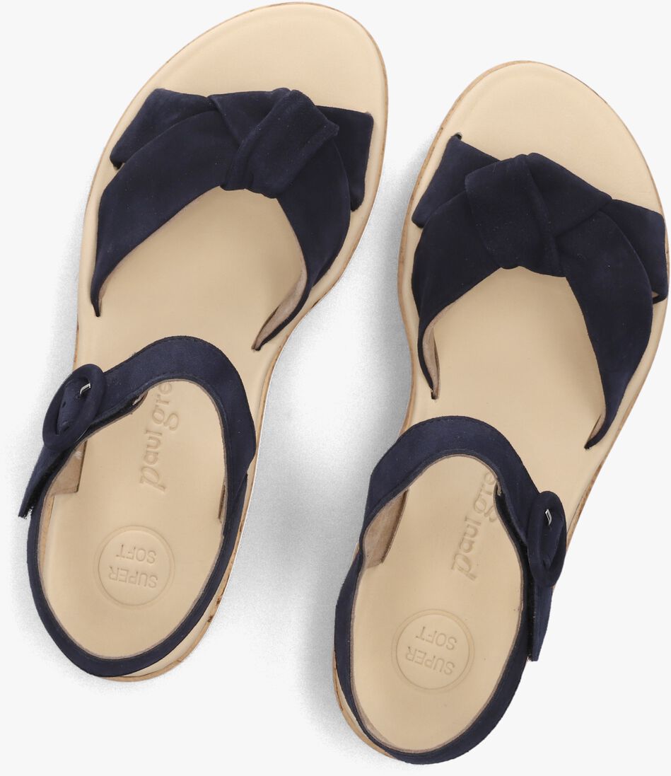 blauwe paul green platte sandalen 6105