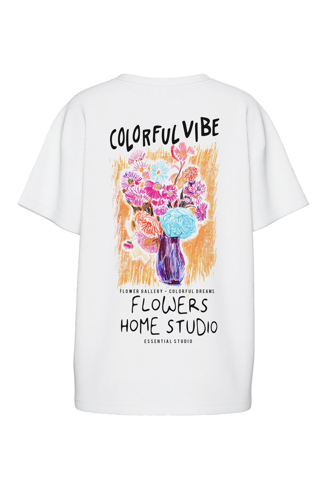 Pieces Pcflower Ss Oversized Tee