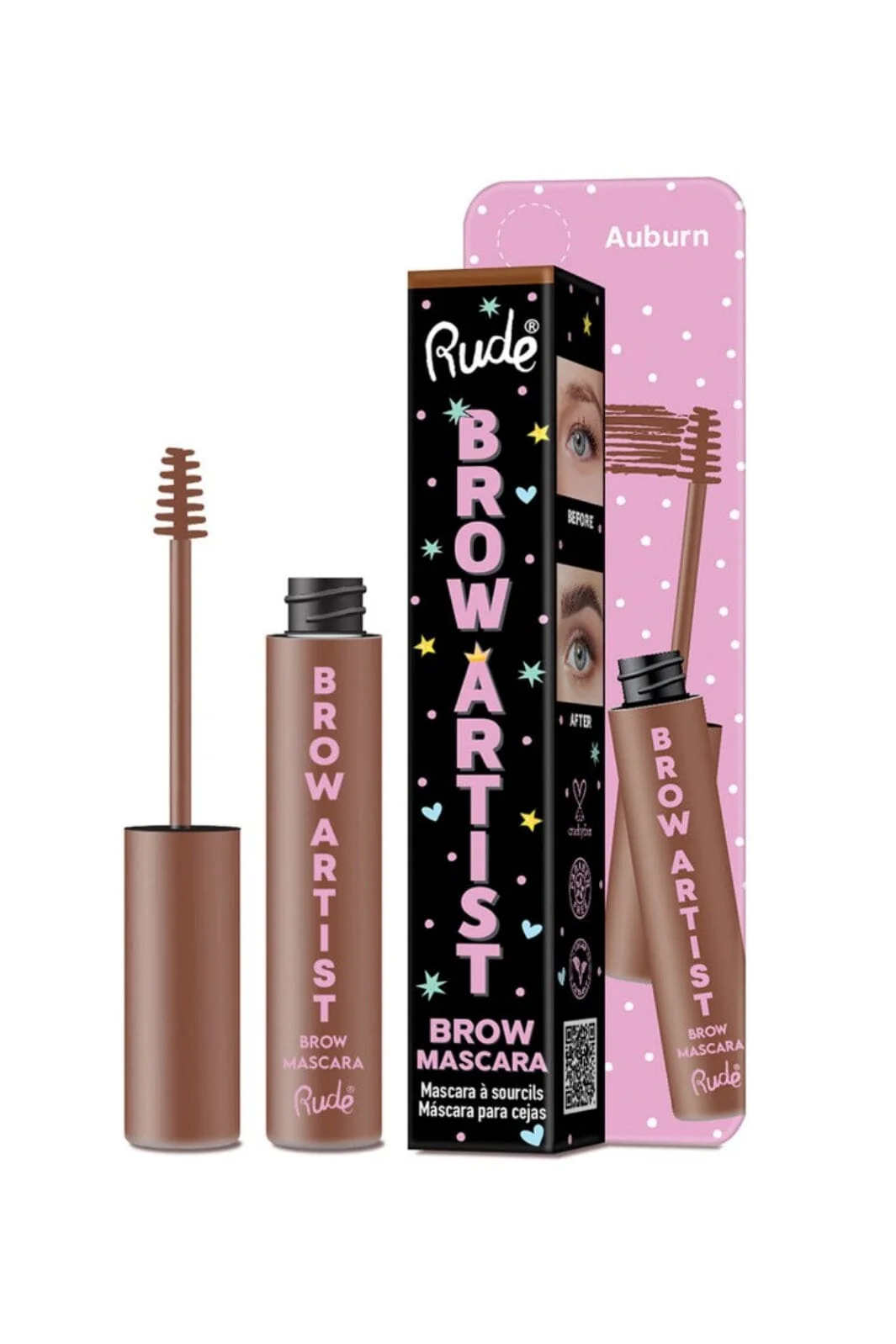 Rude Cosmetics Brow Artist Brow Mascara auburn