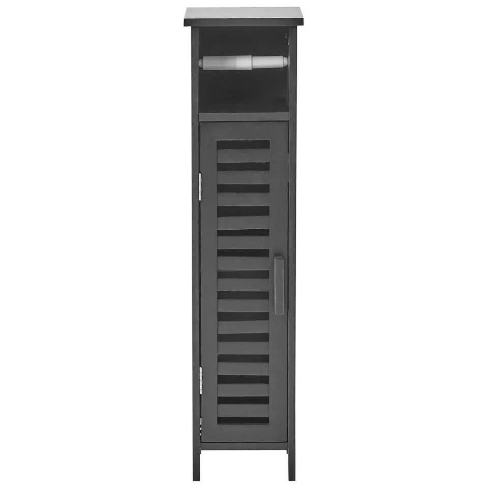 OLATHE - Toiletrolhouder - Zwart - Bamboehout