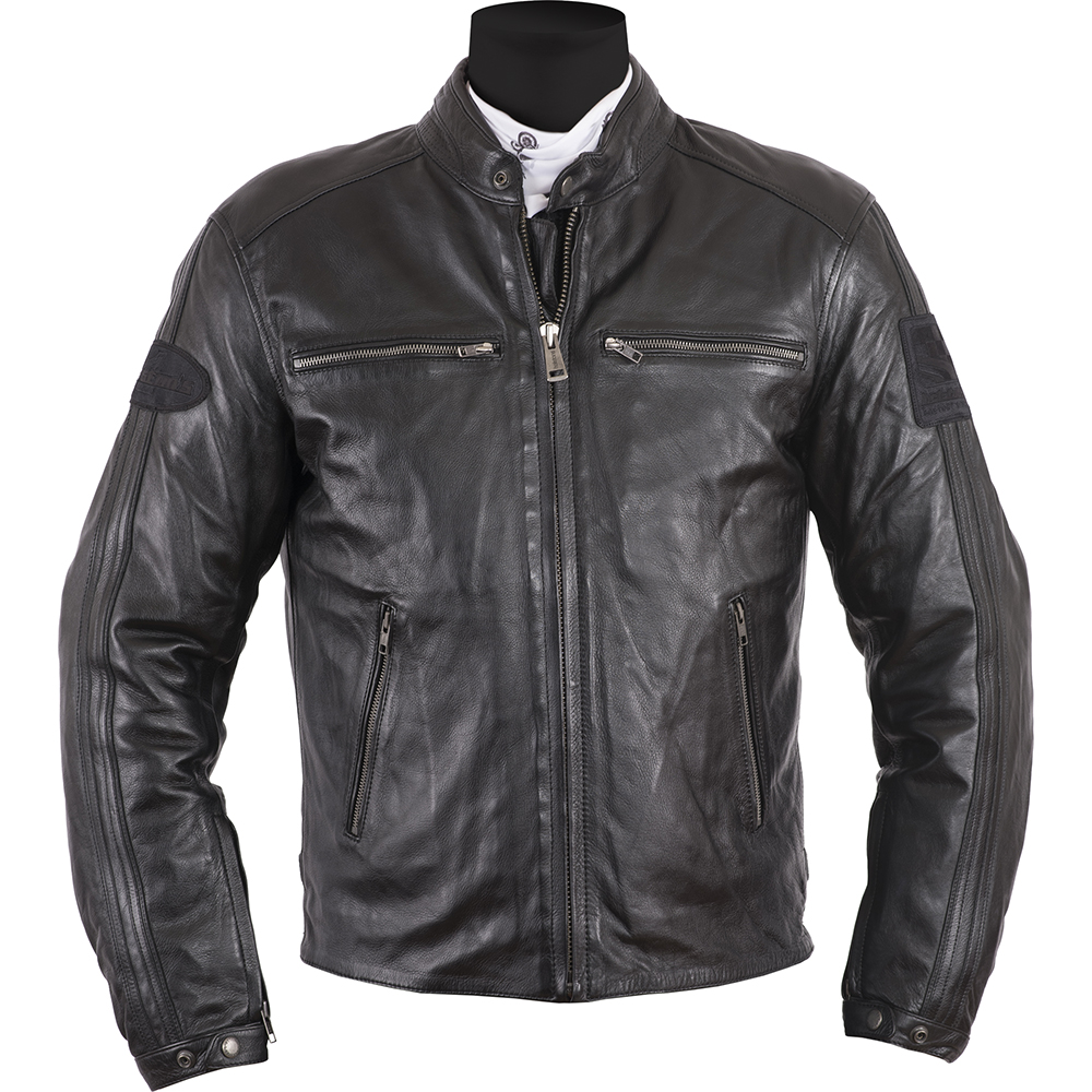 Helstons - Blouson Ace Cuir Rag Noir
