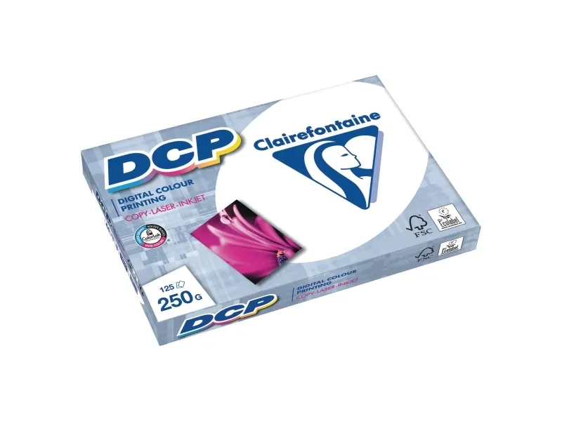 Papir til farveprint Clairefontaine DCP A4 hvid 250g - (125 ark)
