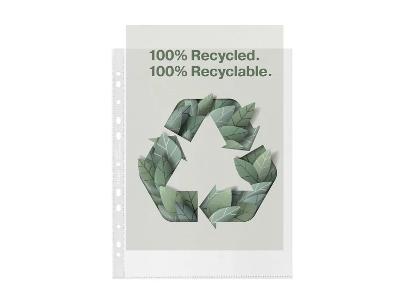 Lomme Esselte A4  Recycled 100my PP - (50 stk.)