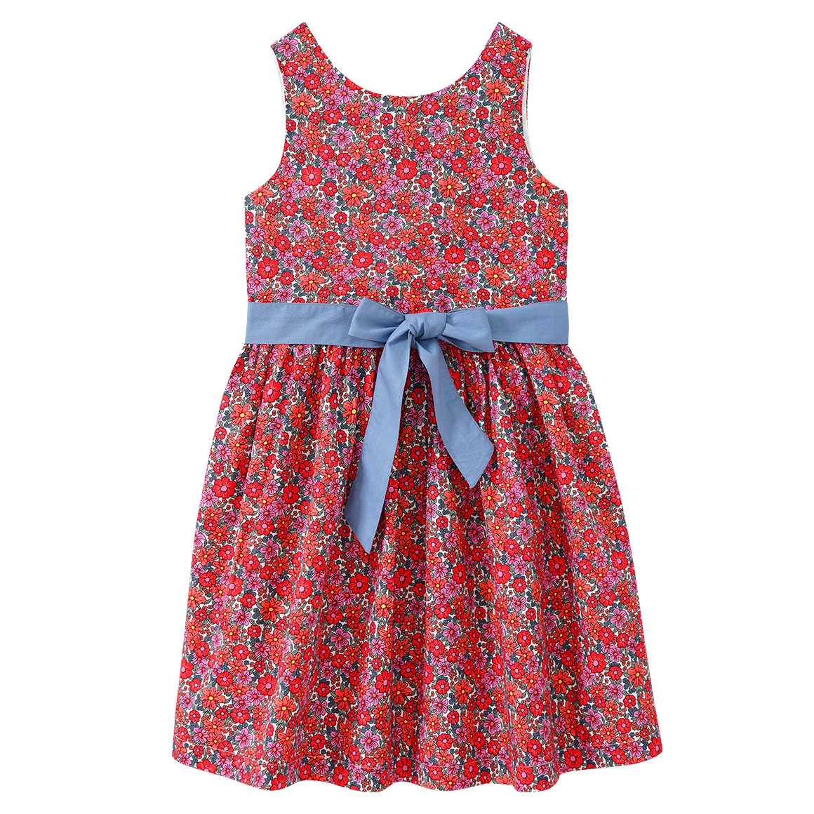 Topolino Mädchen Kleid mit Haarreif  im Blümchen-Look rot / pink