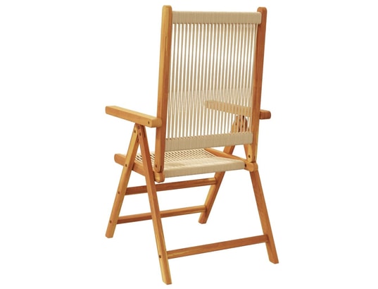 VIDAXL - Chaises de jardin lot de 2 beige bois d'acacia et polypropyl...