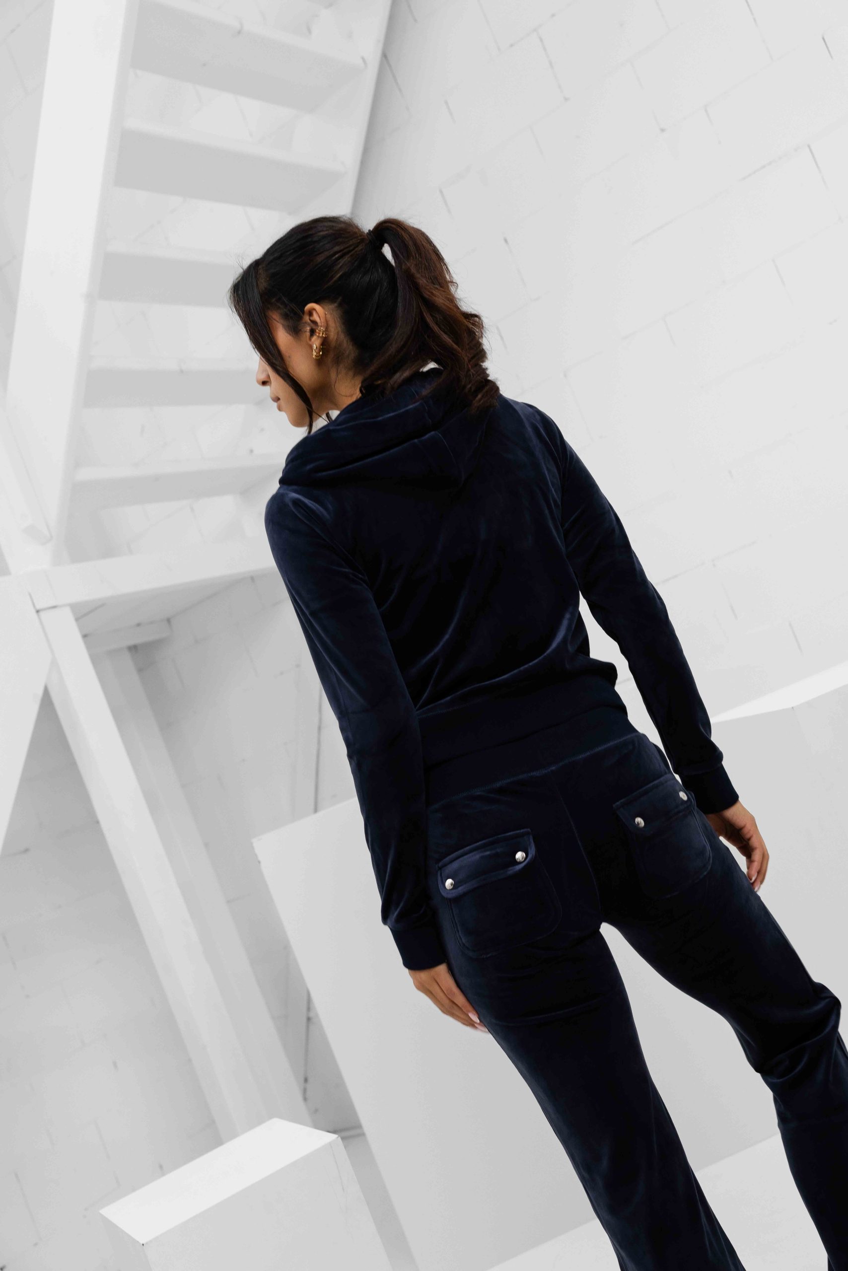 Juicy Couture Robertson Full Zip Trainingspak Dames Donkerblauw
