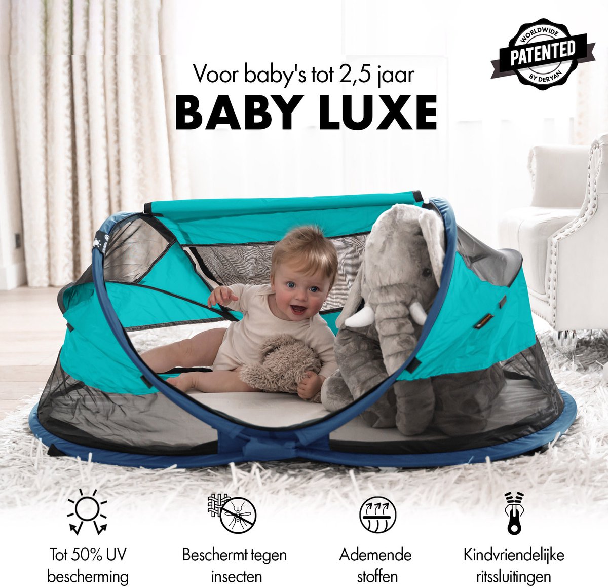 Deryan Baby Luxe Campingbedje - Ocean