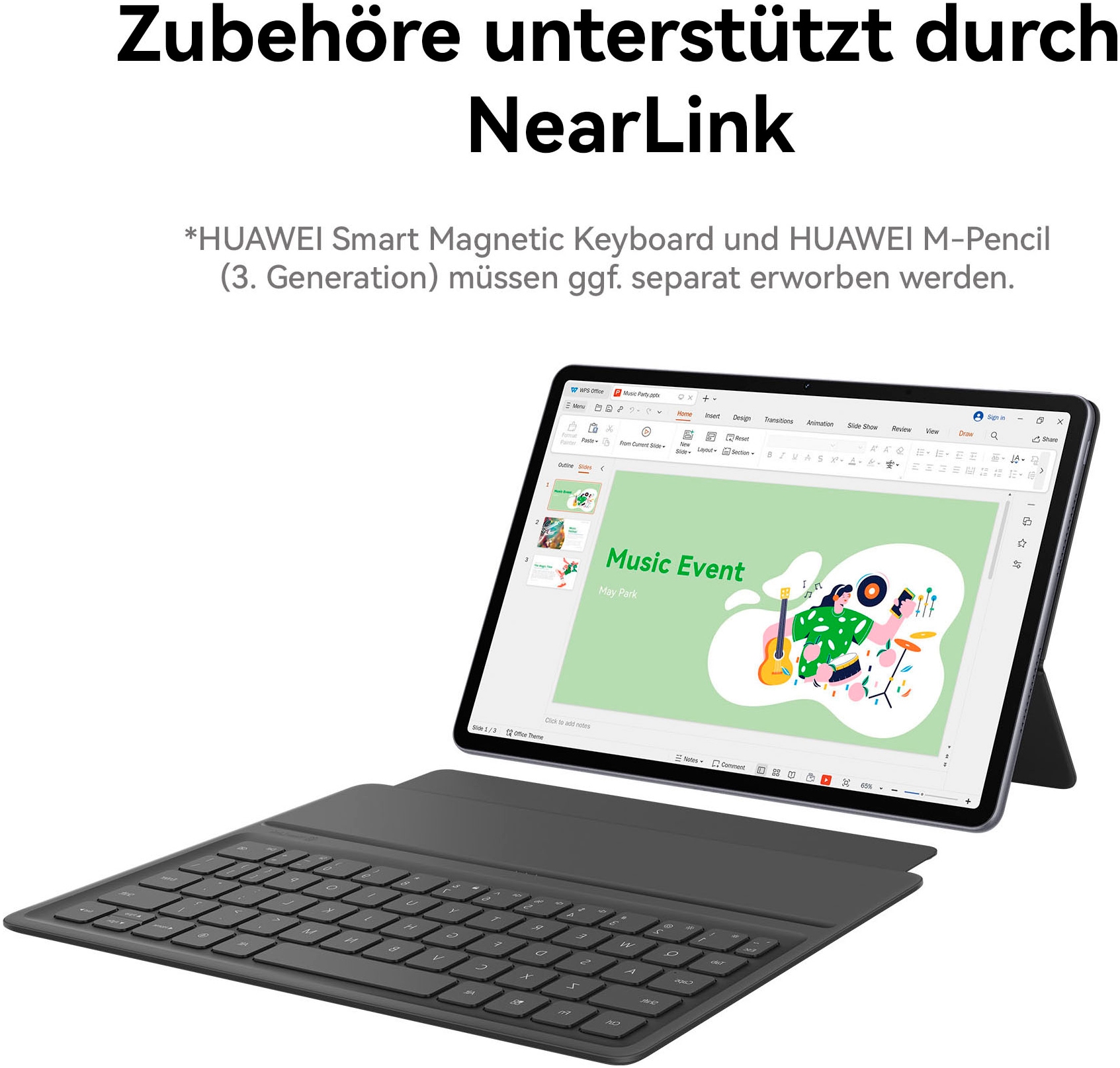Huawei Tablet »Matepad 11.5 S« (29,21 cm / 11,5 ″) HarmonyOS 256 GB WQHD+ 2K FullView Display, WiFi 6, 8 GB + 256 GB)