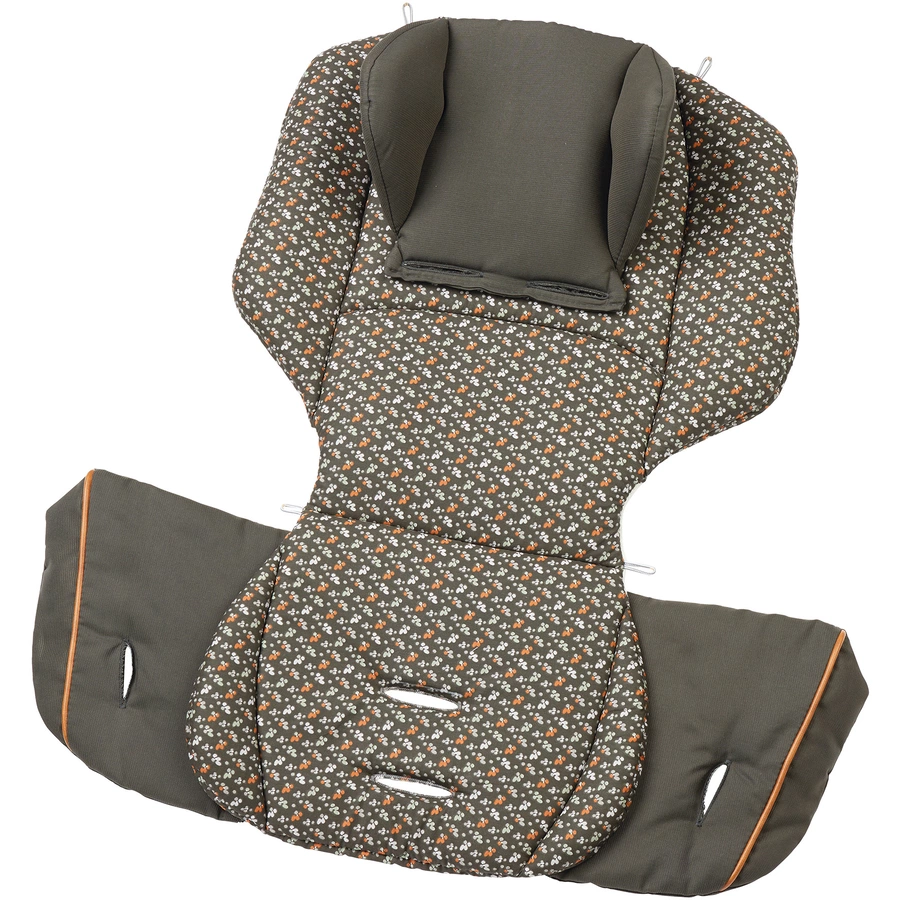 GESSLEIN Kombikinderwagen F4 Air+ mit Handbremse, oliv  Blümchen