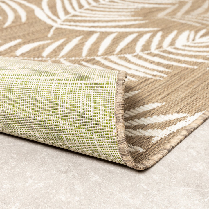 Buitenkleed - Malta Leaves Naturel | Budgettopper!