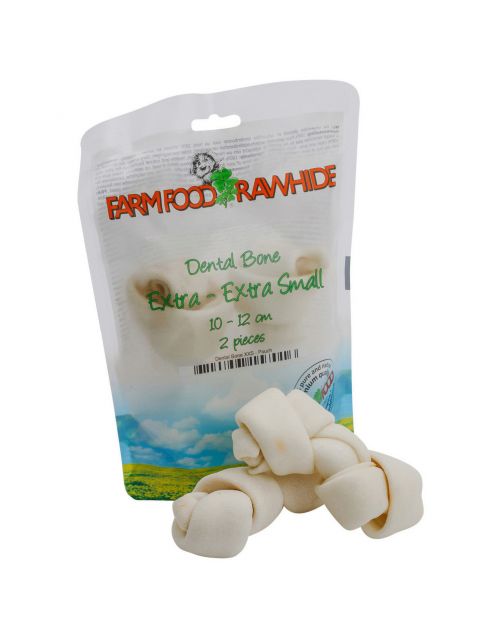 Farm Food Rawhide Dental Bone Rund - Hondensnacks