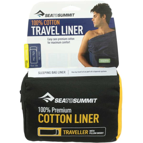 Drap sac de couchage SEA TO SUMMIT DRAP DE SAC COTON TRAVELLER PILLOW INSERT NAVY