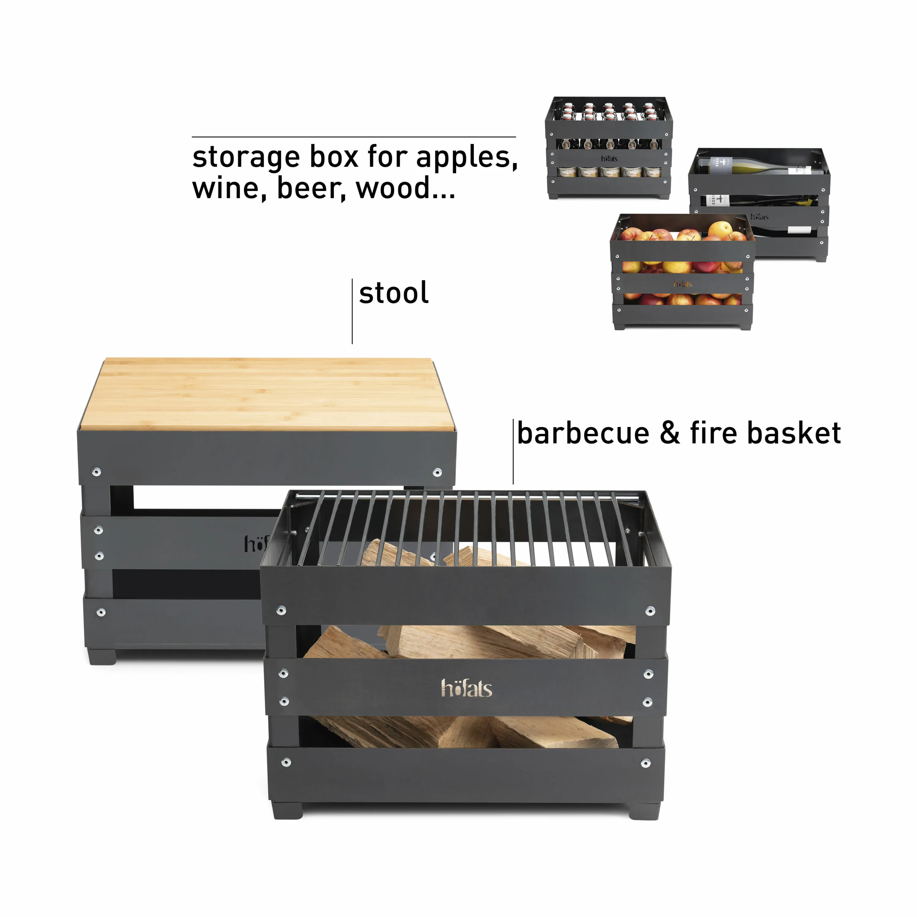 höfats Crate Bålfad
