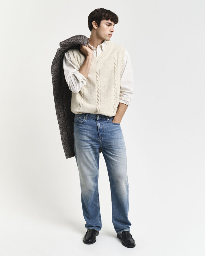 Gant GANT STRAIGHT FIT JEANS Semi light blue vintage