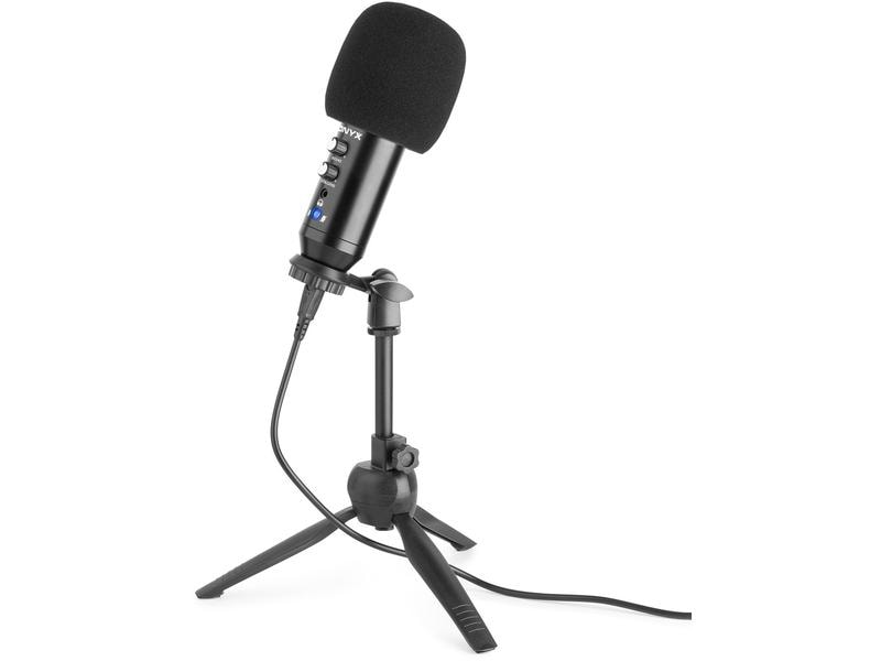 Vonyx Kondensatormikrofon CM320B USB-Mikrofon mit Tischstativ