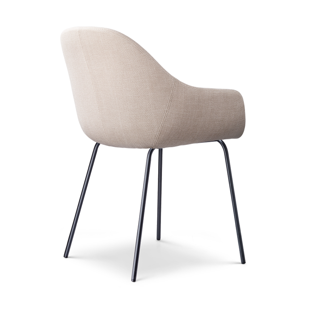 Nolon Nora-Mae Eetkamerstoel Beige - Armleuning - Zwarte Poten