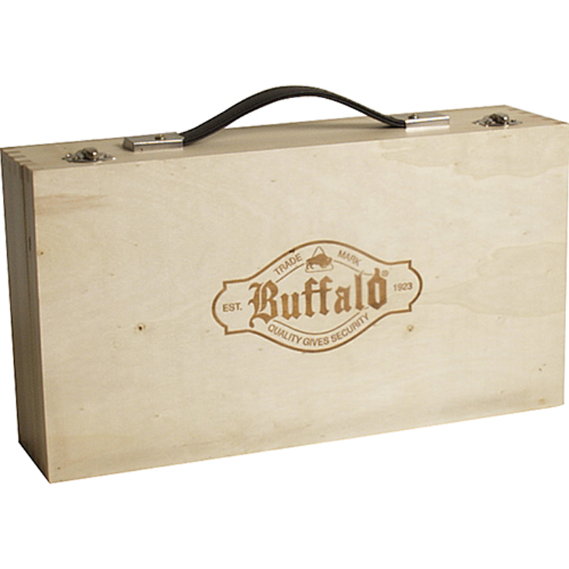 Buffalo metaal Jeu de Boules set in houten doos