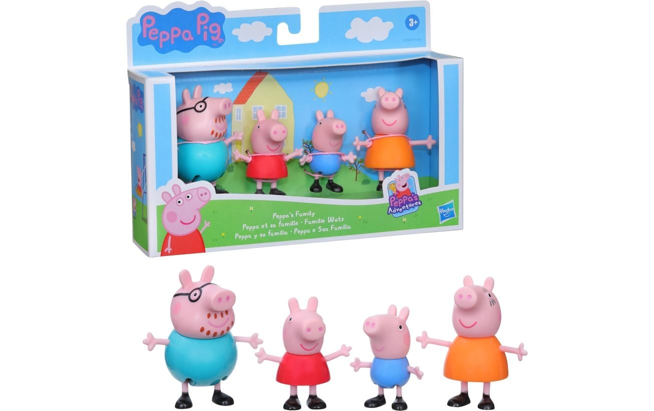 Spielfigurenset Peppa Pig und FamilieSpielset mit vier Figuren