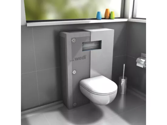 Pack WC bâti support GROHE Rapid SL Projet + Panneaux d'habillage de bâti-supports WEDI I-Board + plaque