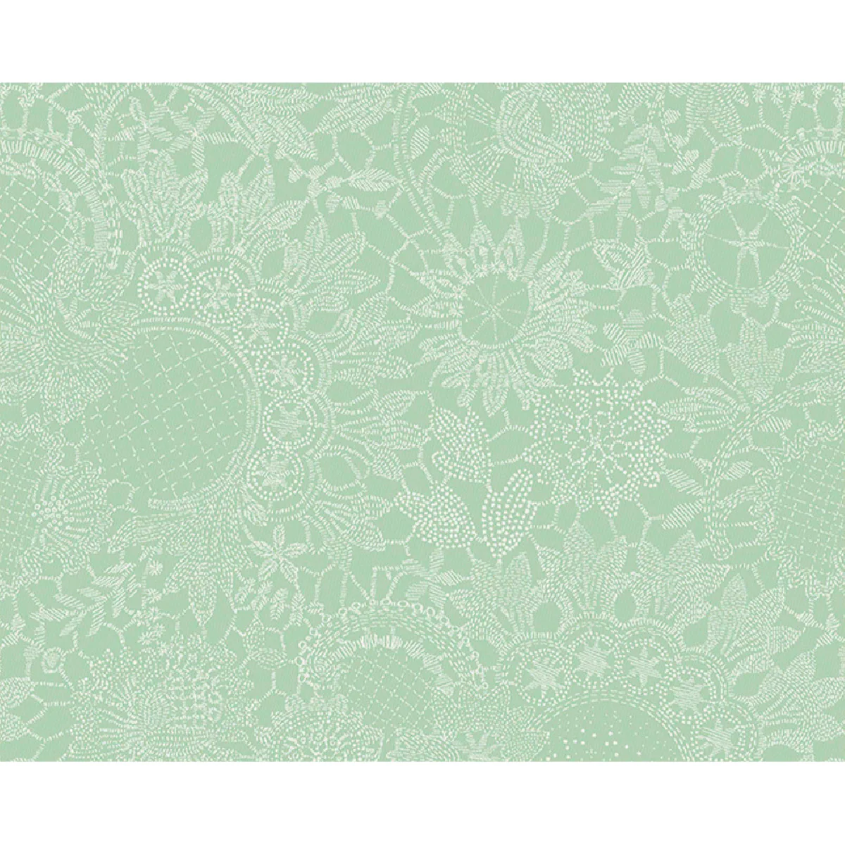 Set enduit imperméable pur coton vert 40X50 Garnier Thiebaut
