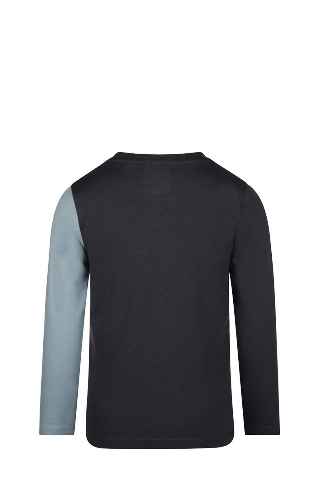 Koko Noko longsleeve donkergrijs/bruin/lichtblauw