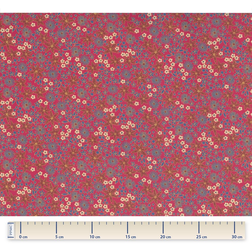 Tissu Enduit Au Mètre Badiane Framboise