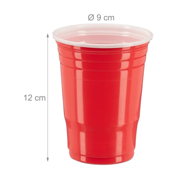 Beer pong krus i sett med 50 stk