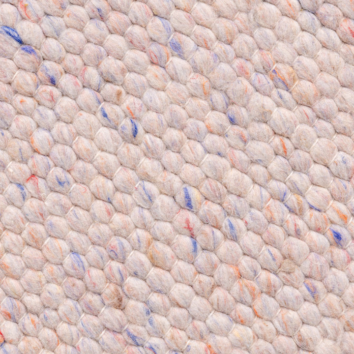 Rond wollen vloerkleed - Feline Pastel