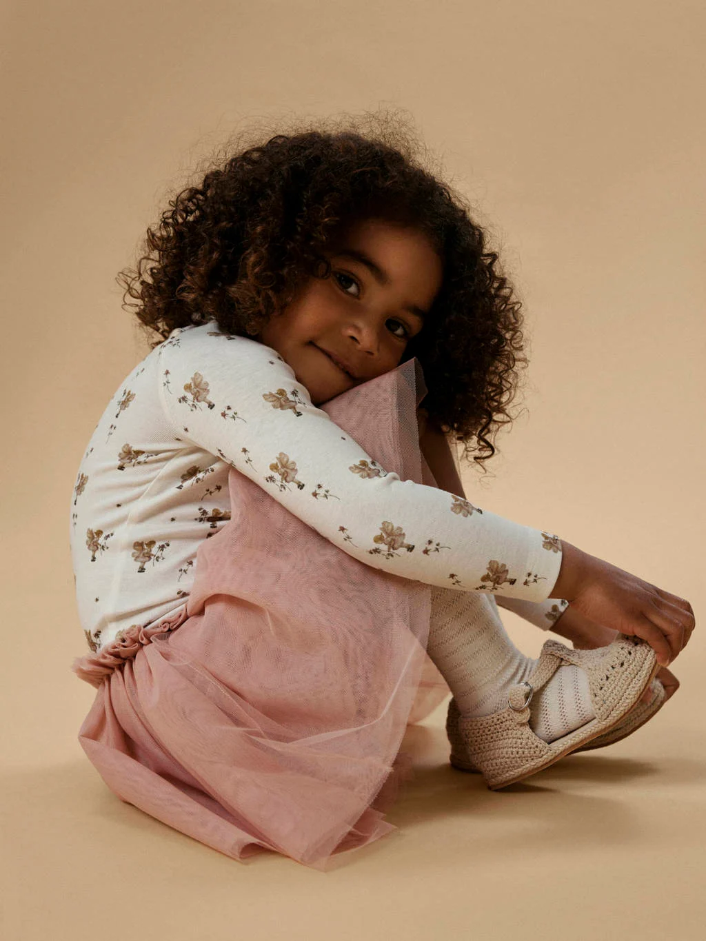 LIL' ATELIER MINI korte rok met tule lichtroze